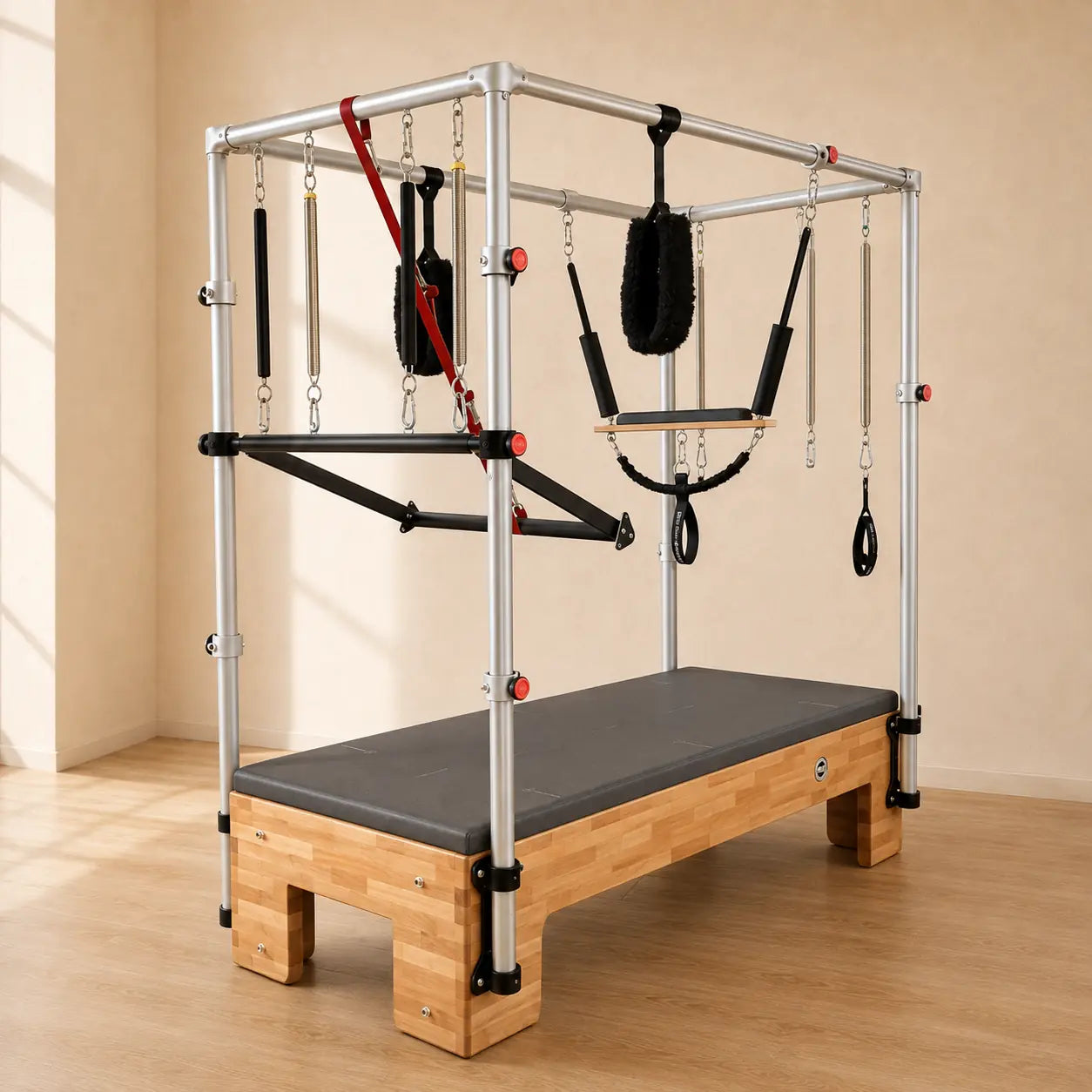 Body & Exercise Cadillac Classic in een warme minimalistische pilatesstudio