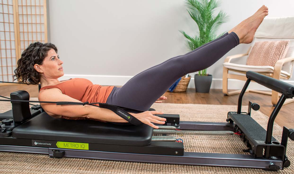 Balanced Body Metro IQ Reformer tijdens thuisgebruik