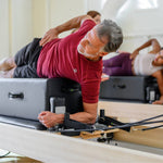 Balanced Body Standard Sitting Box tijdens Reformertraining